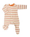 Striped orange baby clothes romper, sleeper