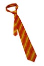 Striped orange necktie