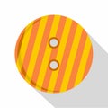 Striped orange and yellow clothing button icon