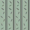 Striped pastel blue green  vintage victorian retro style wallpaper with  leaves Royalty Free Stock Photo