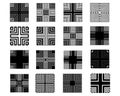 Striped patterns set. Black and white ornamental squares collection. Universal striped shapes for design. Geometric abstract Royalty Free Stock Photo