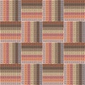 Striped plaid seamless pattern. Geometric tartan greek vector background. Tribal ethnic style repeat backdrop. Elegant abstract Royalty Free Stock Photo