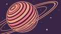Striped Planetary Sphere, Cosmic and Abstract Design Element, vector design Generative AI Royalty Free Stock Photo