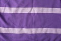 striped purple white fabric texture, top view, close-up Royalty Free Stock Photo