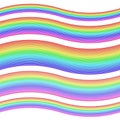 Striped rainbow waves - design element set Royalty Free Stock Photo