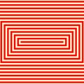 Striped red white pattern. Abstract repeat straight lines geometric texture background. Royalty Free Stock Photo
