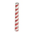 Striped red and white tube for drinking beverages, juice, water, soda. Hand drawn watercolor illustration in cartoon realistic