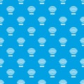 Striped retro hot air balloon pattern seamless blue Royalty Free Stock Photo