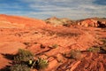 Striped Rocks on Crazy Hill in Pink Canyon, near Fire Wave at sunset, Valley of Fire State Park, USA Royalty Free Stock Photo