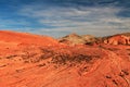 Striped Rocks on Crazy Hill in Pink Canyon, near Fire Wave at sunset, Valley of Fire State Park, USA