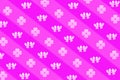 Striped romantic background or wrapping paper, pattern of angels holding hands and heart shaped clovers