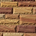 Striped Sandstone Ashlar Wall Texture Close-Up Royalty Free Stock Photo