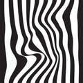 Striped seamless abstract background. black and white zebra print. illustration