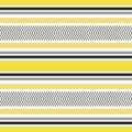 Striped seamless pattern. Abstract background with elegant yellow, gray lines. Vector illustration horizontal stripes. Royalty Free Stock Photo