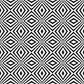 Striped seamless pattern with crossing diagonal striped lines, rhombuses Royalty Free Stock Photo