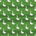 Striped seamless pattern with gooses. Vector