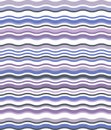 Striped seamless pattern of wavy lines in boho style