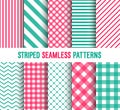 Striped seamless patterns collection.