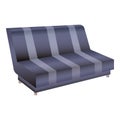 Striped sofa icon, cartoon style