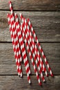 Striped straws Royalty Free Stock Photo