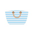 Striped summer beach bag isolated, summer accessories