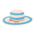 Striped summer hat for women