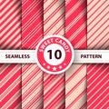 Striped sweet line Merry Christmas pattern.