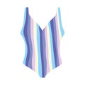 striped swimsuit female