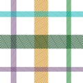 Striped tartan plaid style colorful seamless vector pattern.