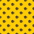 Striped teapot pattern vector