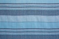 striped texture of blue natural interior fabric