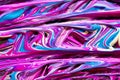 Striped Thick Paint Pink Neon Abstract