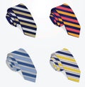 Striped ties set Royalty Free Stock Photo