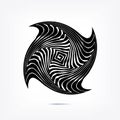 Stripe cbackground, abstract pattern. Twisted graphic element Royalty Free Stock Photo