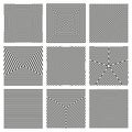 Striped vector patterns. Abstract concentric figures