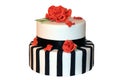Striped Wedding Cake Royalty Free Stock Photo