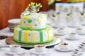 Striped wedding cake Royalty Free Stock Photo