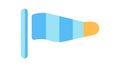 Striped Wind Sock or Air Flow Indicator Icon, vector design Generative AI Royalty Free Stock Photo
