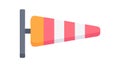 Striped Wind Sock Indicating Direction, vector design Generative AI Royalty Free Stock Photo