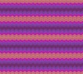 Striped, zigzagging seamless pattern. Zig-zag line texture. Stripy geometric background. Orange, violet Royalty Free Stock Photo