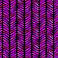 stripes on the black background. Seamless herringbone pattern. Abstract geometrical magenta shapes Royalty Free Stock Photo