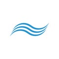 Stripes blue wavy logo vector