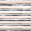 Stripes geometric textile seamless vector pattern. Royalty Free Stock Photo