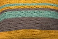 Stripes of multicolor crochet stitches