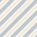 Stripes pattern with polka dot in soft blue and off white. Seamless dotted vertical lines background vector for spring summer. Royalty Free Stock Photo