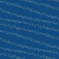 Stripes of stars seamless vector pattern on a classic blue background