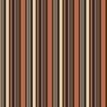 Stripe pattern in brown, orange, beige. Vertical irregular lines background vector for dress, trousers, shirt. Royalty Free Stock Photo