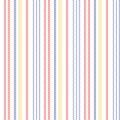 Stripe pattern. Seamless abstract vertical multicolored stripes in blue, red, yellow, white. Royalty Free Stock Photo