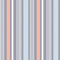Striped pattern seamless vector in blue, orange, white. Herringbone textured vertical lines background. Royalty Free Stock Photo
