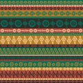 Stripes - tribal boho ethnic seamless ornament Royalty Free Stock Photo